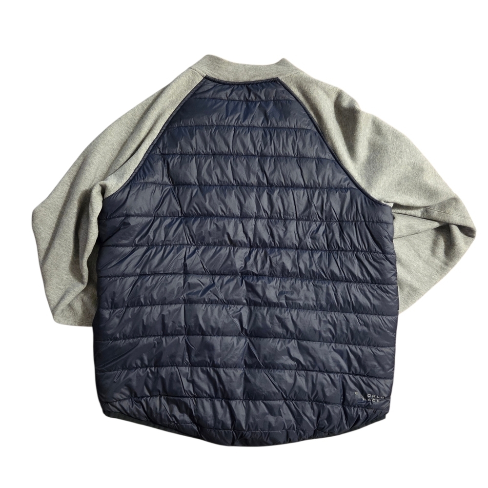 Troy Lee Designs Factory Quilted Bomber Zip Up Jacket Men's Navy and Gray Jacket - Picture 7 of 9